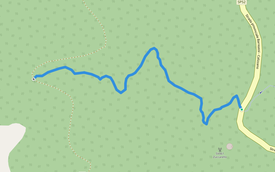 Parpage-Parpatrail walking route map in Castelvecchio di Rocca Barbena