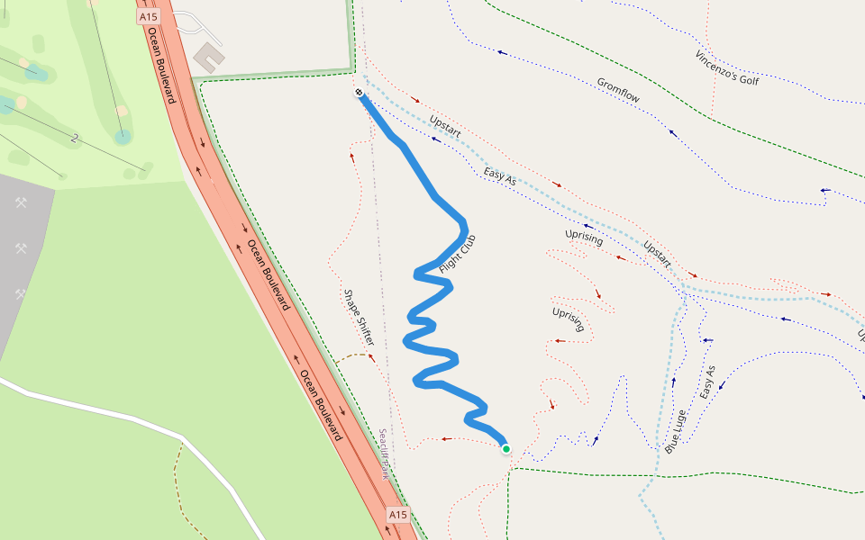 Flight Club walking route map in Seaview Downs
