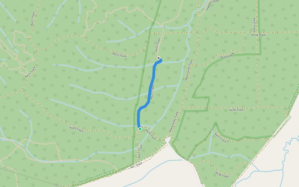Ke27 Track walking route map in Kersbrook