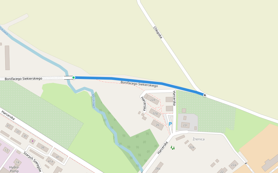 Bonifacego Siekierskiego walking route map in Środa Wielkopolska