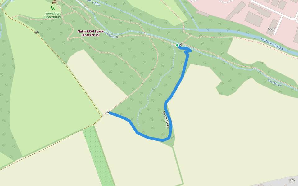 Pirschsteig walking route map in Obersaifen