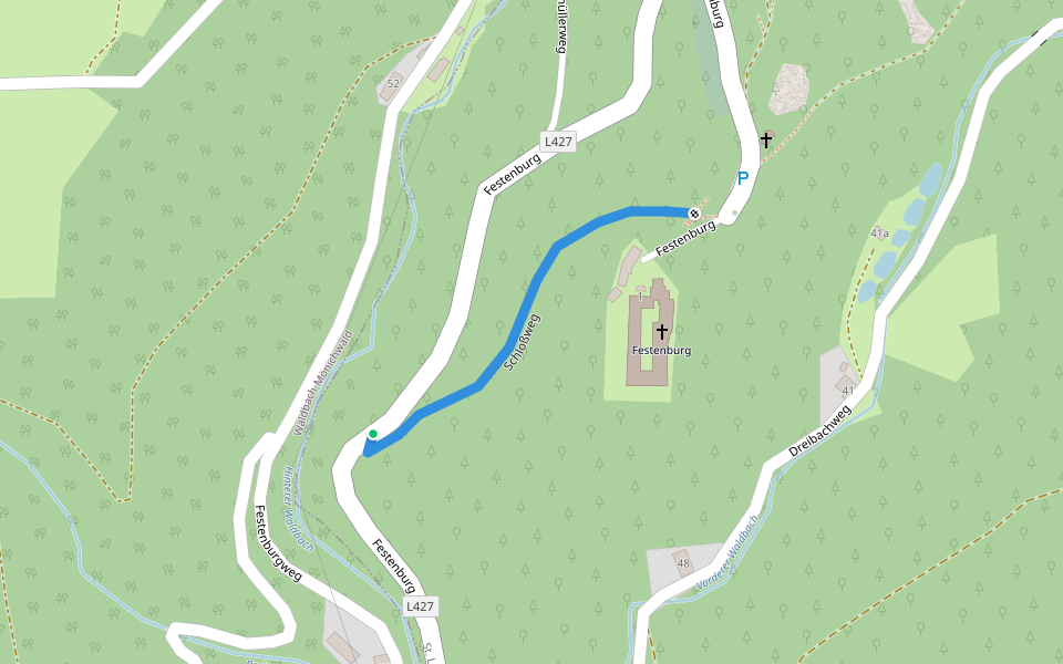 Schloßweg walking route map in Mönichwald