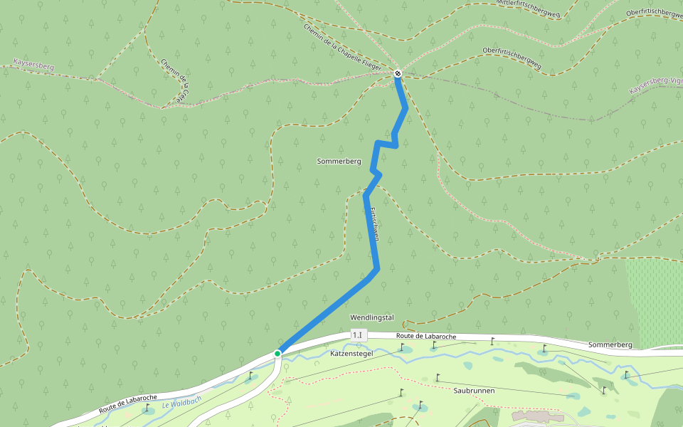 Firtischweg walking route map in Ammerschwihr