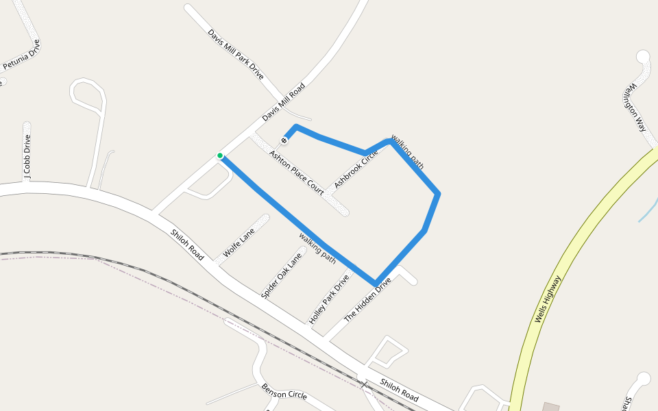 walking path walking route map in Seneca