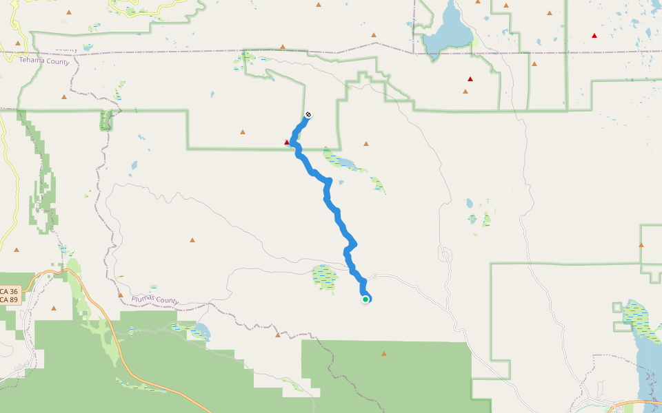 Pacific Crest National Scenic Trail #2000 walking route map in Chester
