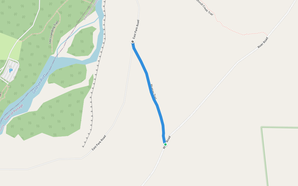 Bluejay Trail walking route map in Hunt