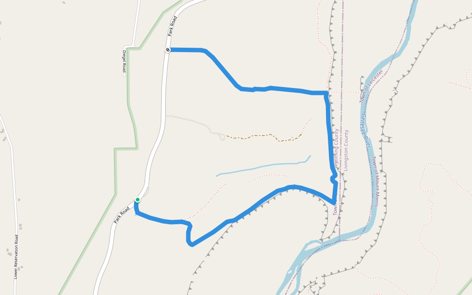 Smokey Hollow Trail walking route map in Perry
