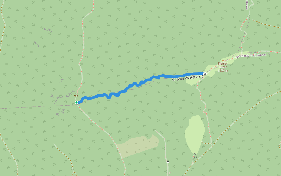 Kl. Otter Westgrat (1) walking route map in Trattenbach