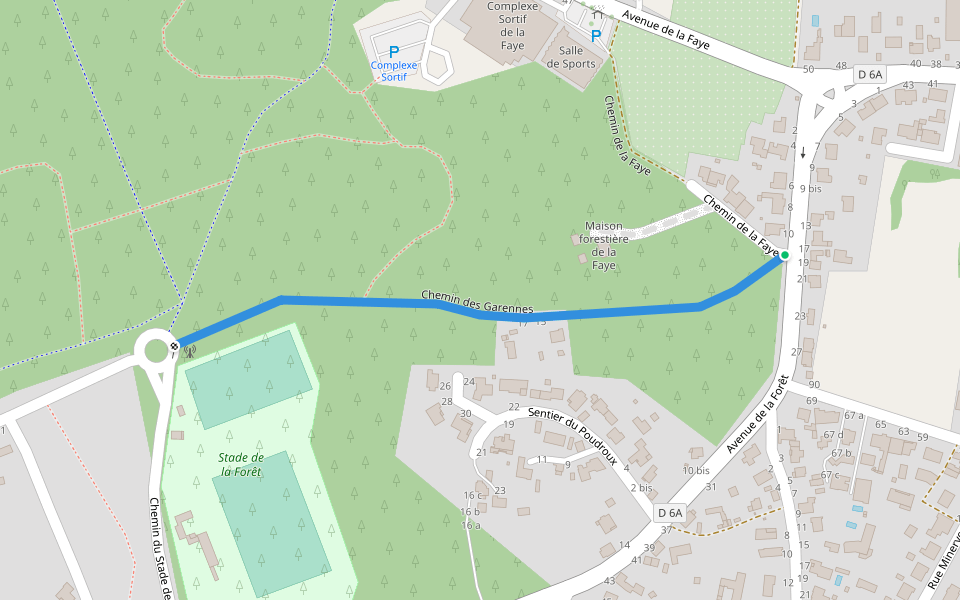 Chemin des Garennes walking route map in Saint-Hilaire-de-Riez