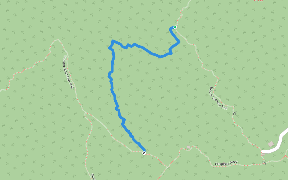 Bud's Mountain Trail walking route map in Zion's Hill