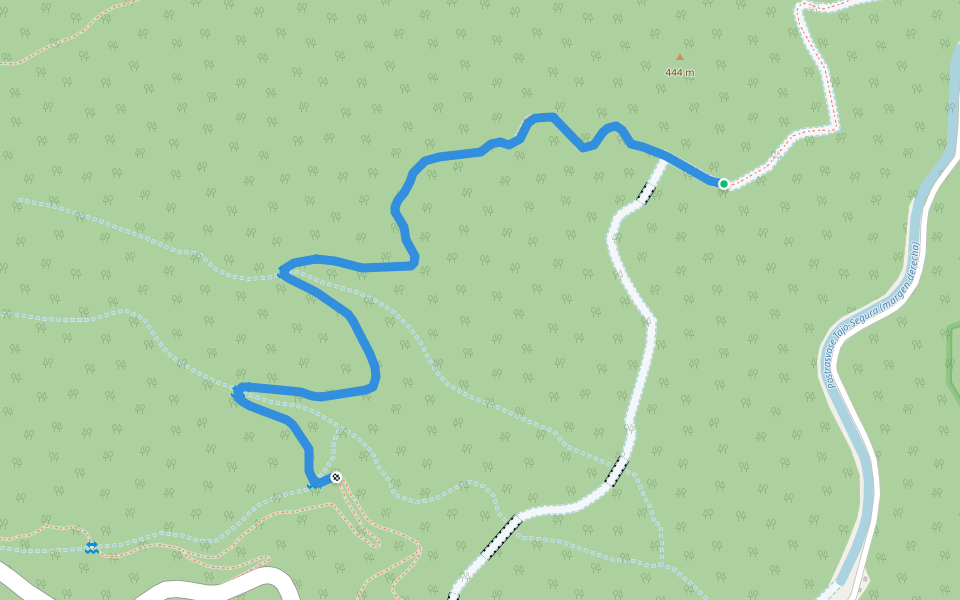 Senda Rompebicis walking route map in Alhama de Murcia