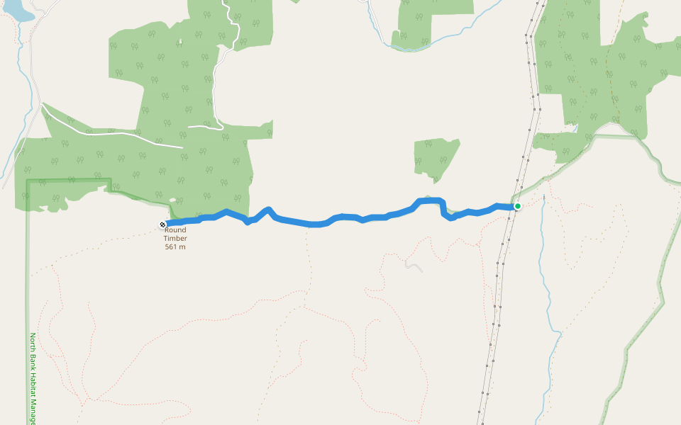 Ridge Trail walking route map in Sutherlin