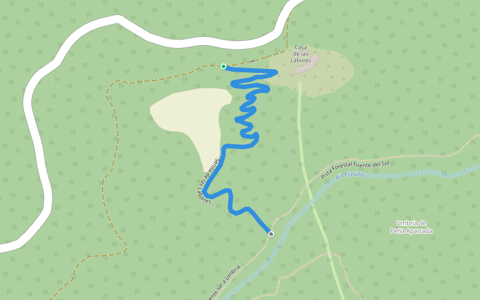 Senda de las Labores walking route map in Totana