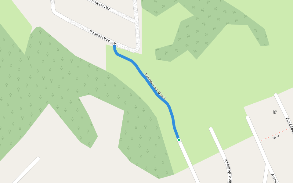 Travessa Dom Bosco walking route map in São José dos Campos