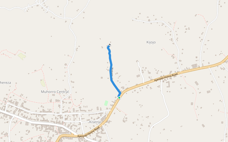 Walkway walking route map in Kikorongo