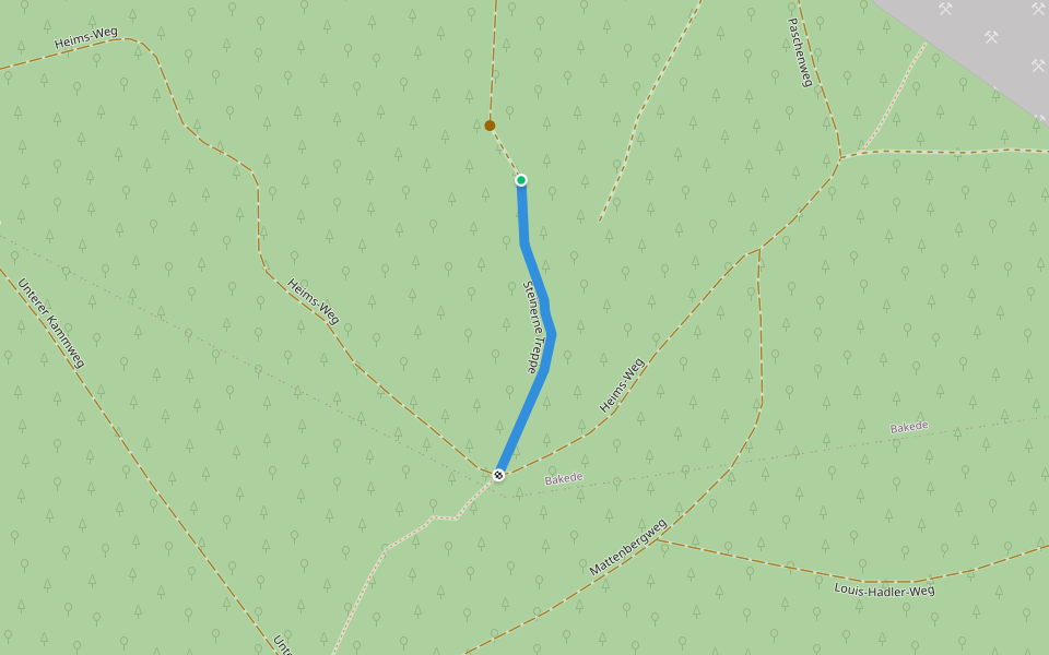 Steinerne Treppe walking route map in Bad Münder am Deister