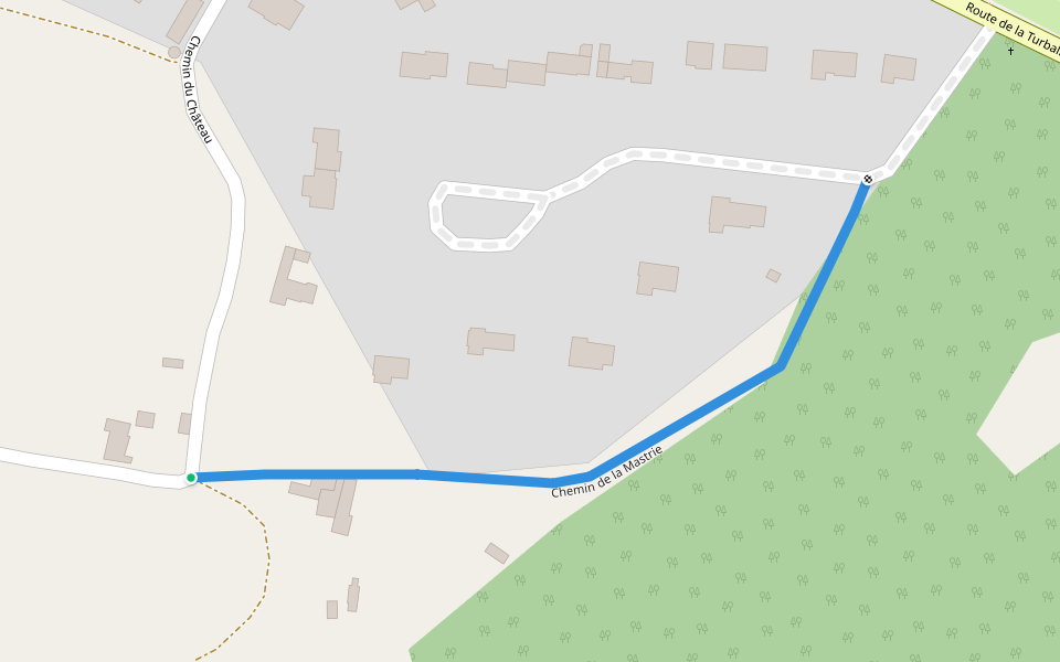 Chemin de la Mastrie walking route map in Guérande
