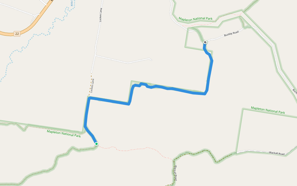 Neighbours Break walking route map in Belli Park