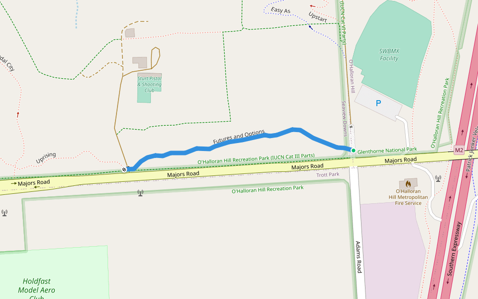 Futures and Options walking route map in Seaview Downs