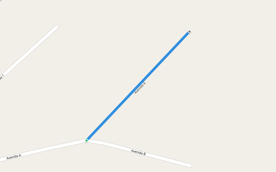 Avenida A walking route map in Montes Claros