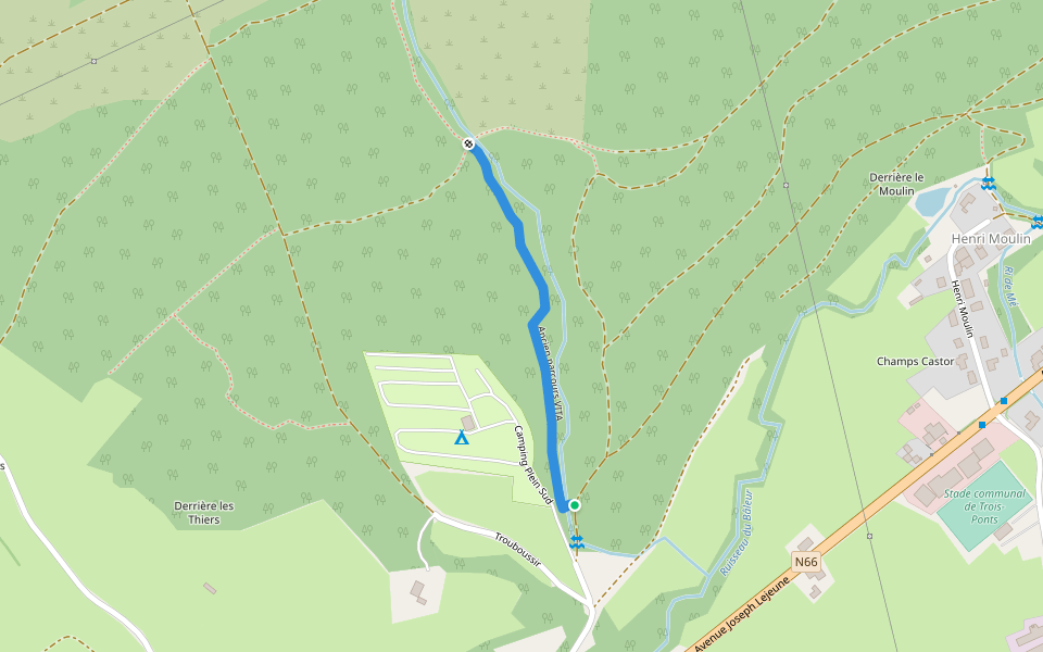 Ancien parcours VITA walking route map in Trois-Ponts