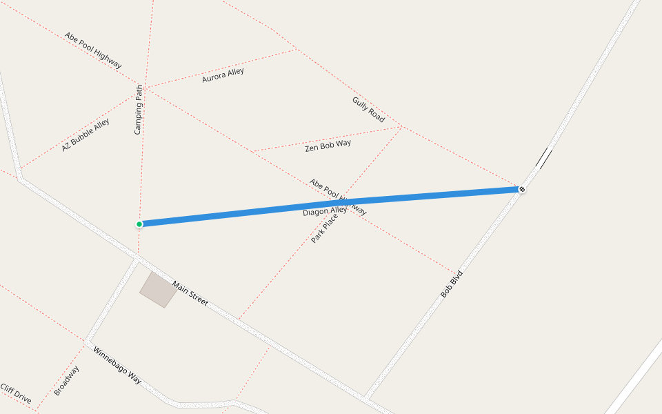 Diagon Alley walking route map in Schwenksville