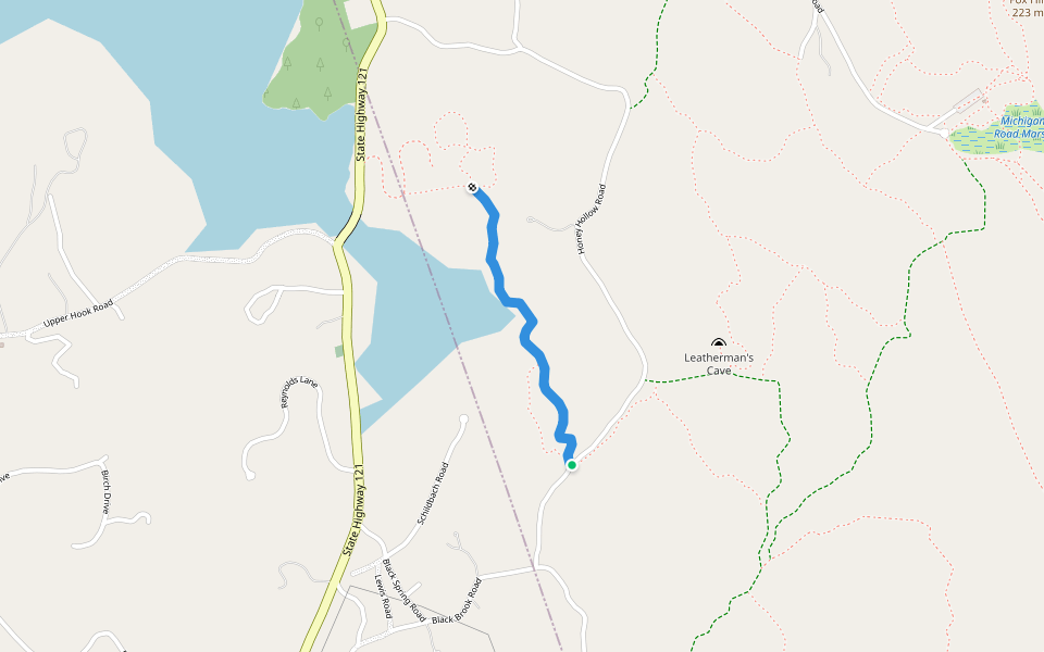 Richard's Preserve trail walking route map in Pound Ridge