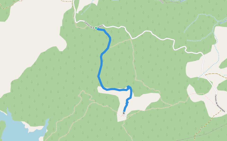 Senda Cantón walking route map in Puebla de Arenoso