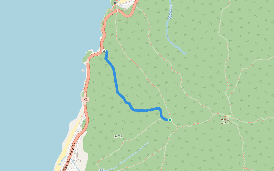 小浜口ルート walking route map in Niigata