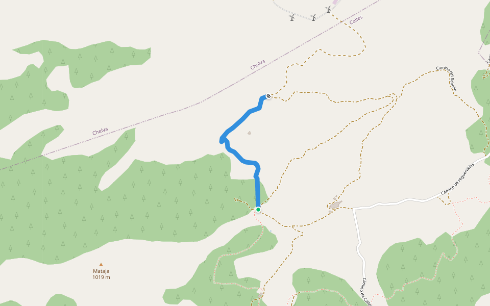 Senda La Discordia walking route map in Calles