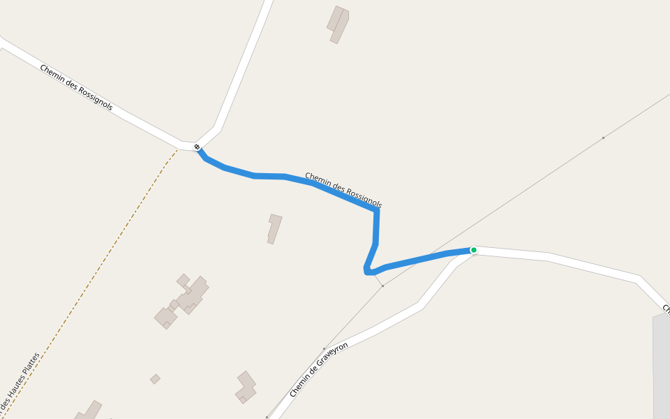 Chemin des Rossignols walking route map in Dieulefit