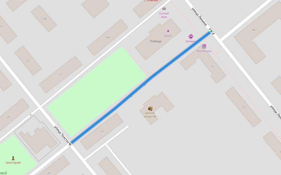 улица Мичурина walking route map in Kimovsk