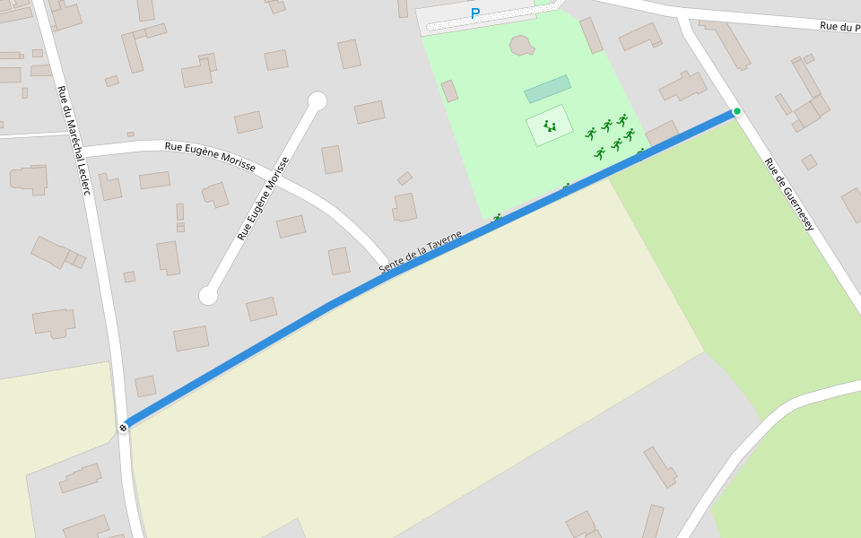 Sente de la Taverne walking route map in Le Tilleul