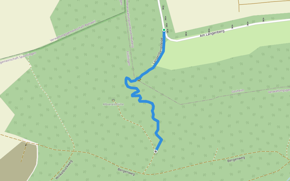 Längenbergsteige walking route map in Gosheim