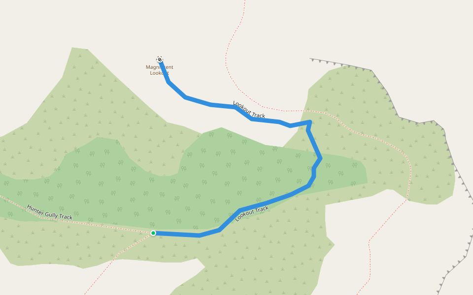 Lookout Track walking route map in Charteris Bay