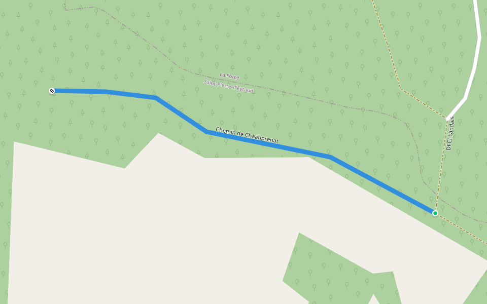 Chemin de Chaauprenat walking route map in Saint-Pierre-d'Eyraud