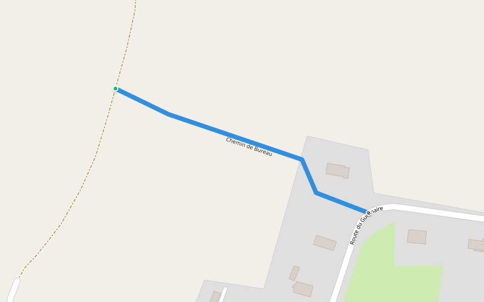 Chemin de Bureau walking route map in Le Fleix