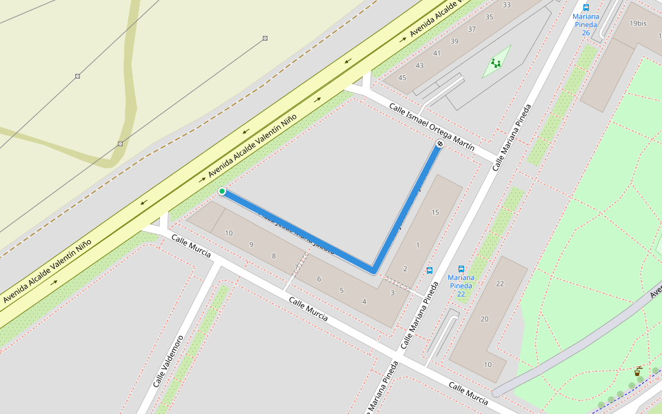 Plaza Jesús María Jabato walking route map in Burgos