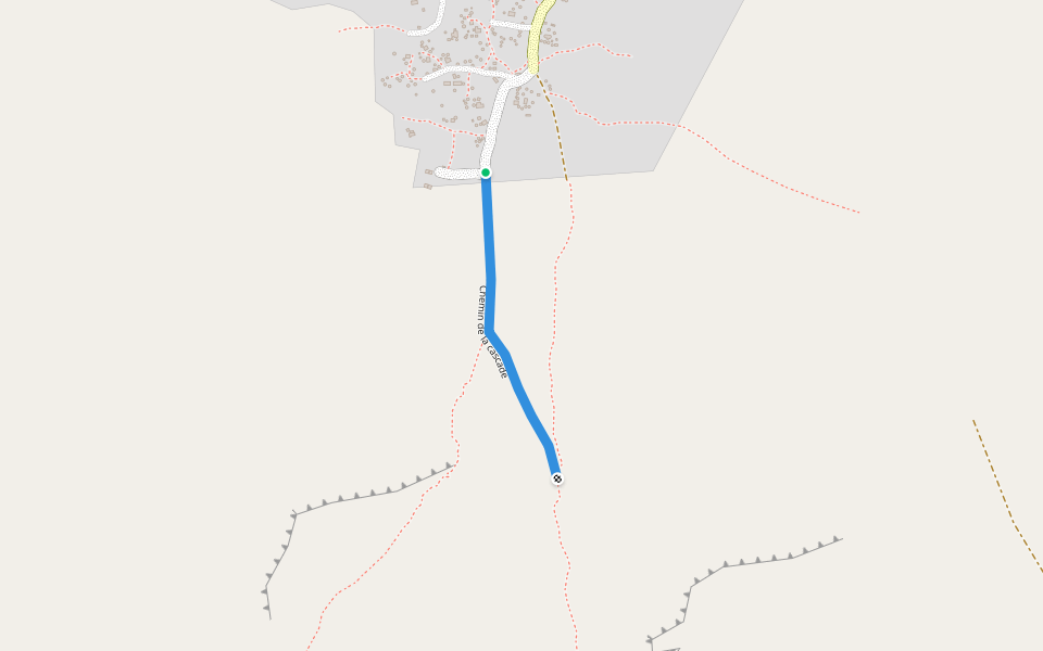 Chemin de la cascade walking route map in Itato I
