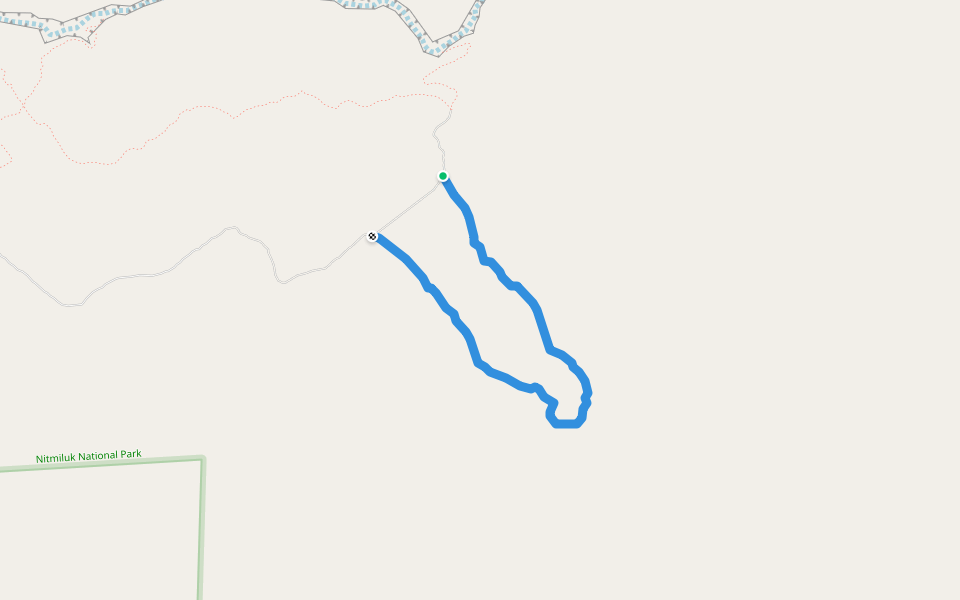 Jawoyn Valley Track walking route map in Nitmiluk