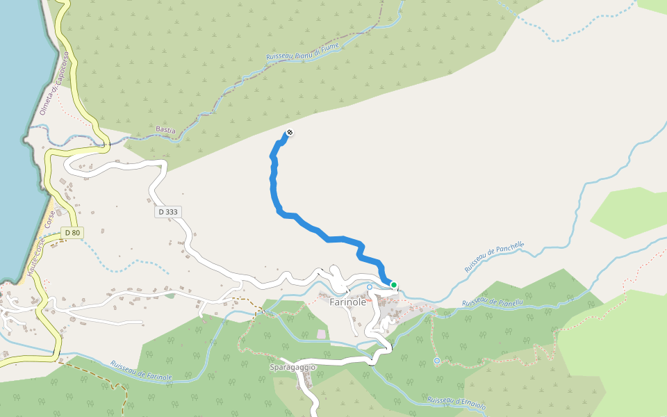 A ferrara walking route map in Farinole