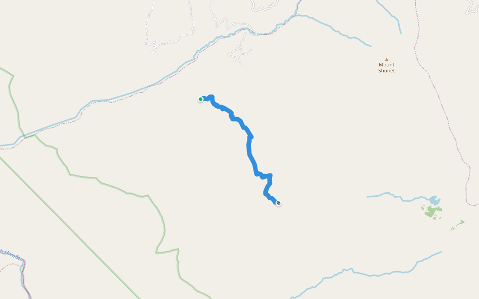 Calle Mitopampa walking route map in Chachapoyas