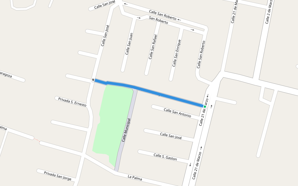 Andador municipal walking route map in Ixtapaluca