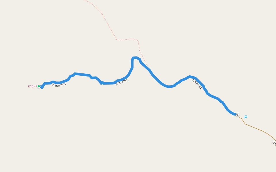נחל עמרם walking route map in Eilat