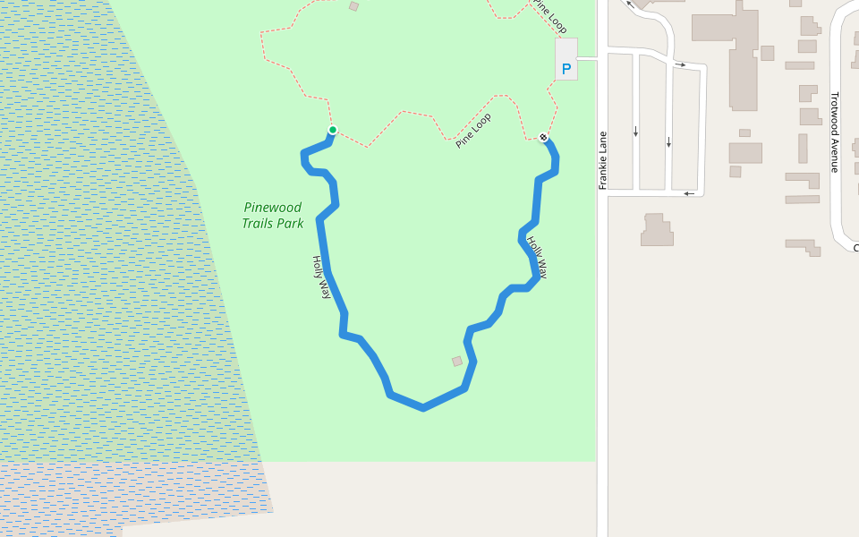 Holly Way walking route map in Bokeelia