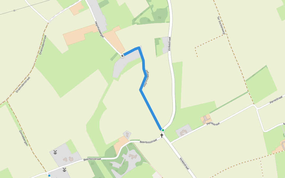 Heynholwegel walking route map in Zwevegem