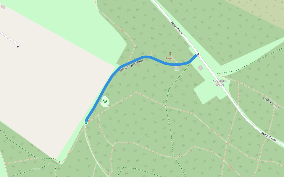Woodman's Path walking route map in Bestwood Village