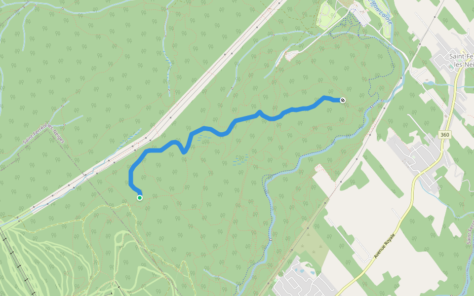 12 L'Arche du Boisé walking route map in Beaupré
