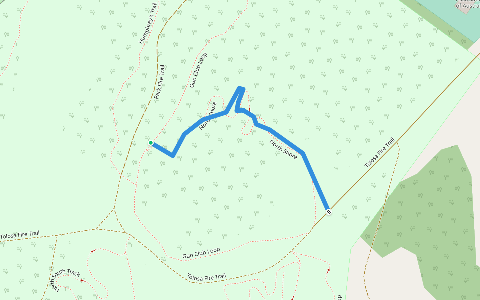 North Shore walking route map in Glenorchy