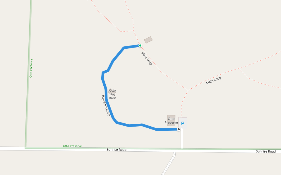 Hay Barn Loop walking route map in Lummi Island